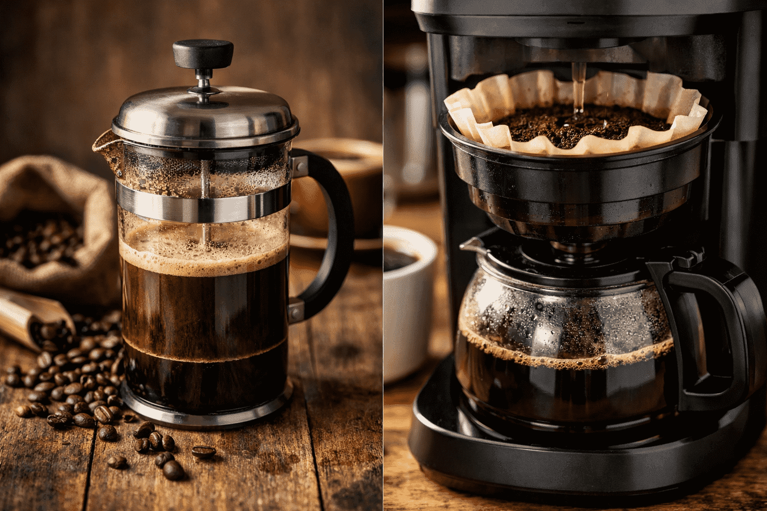 Qual è la differenza tra french press e caffè filtro?